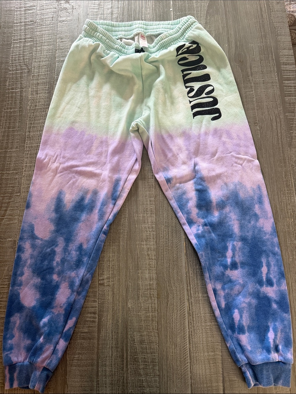 Justice Tie-Dye Joggers in Mint, Lilac & Navy
